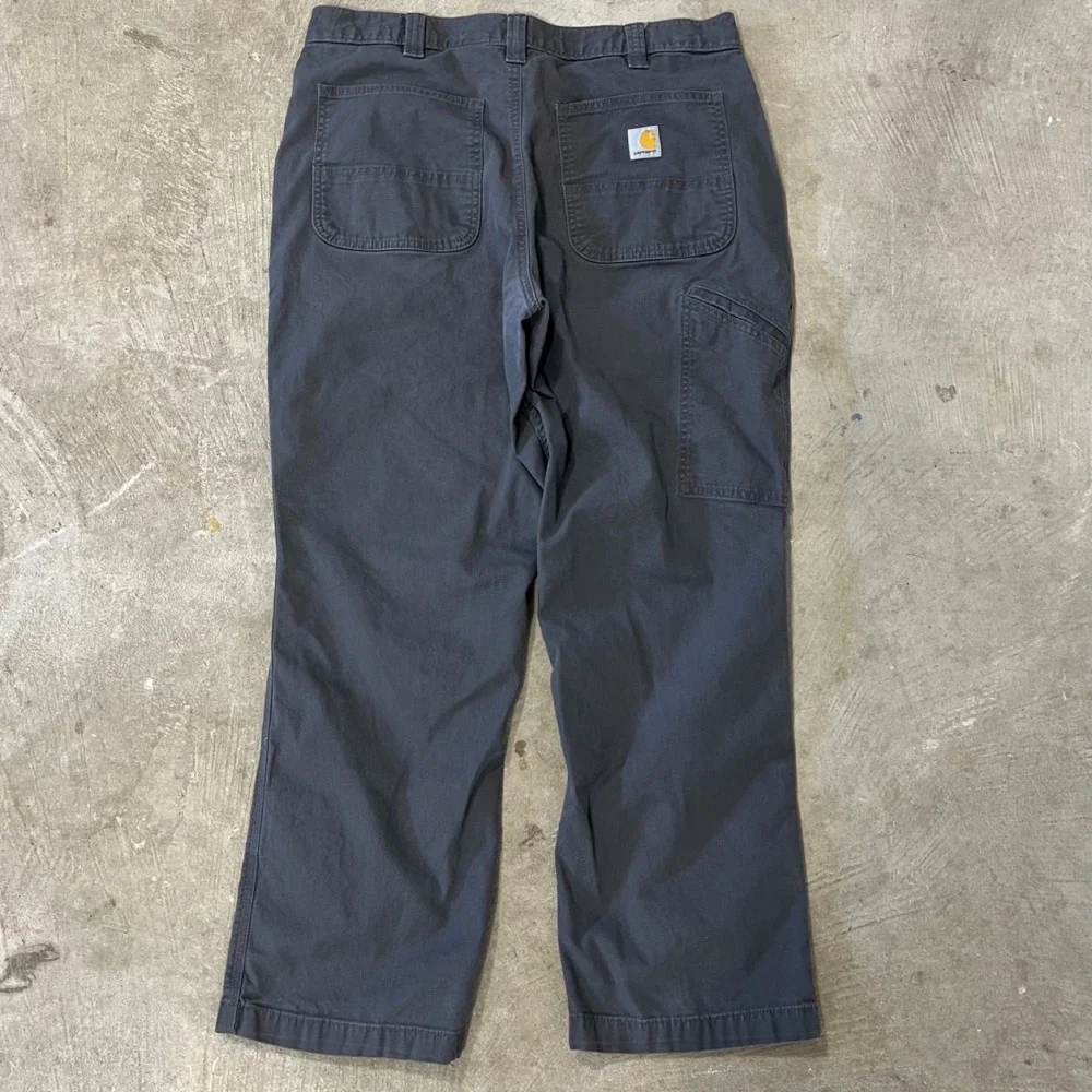 Carhartt Rugged Flex Relaxed Fit Canvas Work Pants Gray 36x30